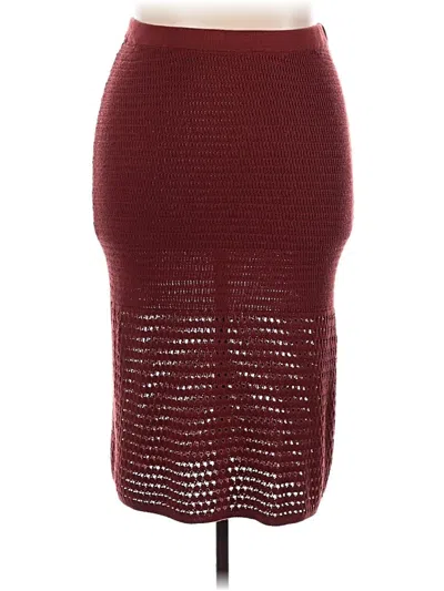 Pre-owned Nine West Casual Skirt In Burgundy