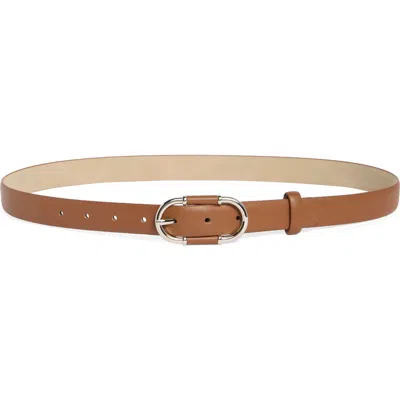 Nine West Center Bar Buckle Belt In Brown
