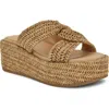 Nine West Cerry Platform Sandal In Light Natural