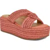 Nine West Cerry Platform Sandal In Orange