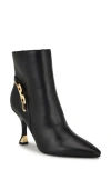 Nine West Wnchaine3 Womens Chain Manmade Ankle Boots In Black/gold