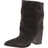 Nine West Chaye Womens Suede Solid Mid-calf Boots In Brown