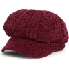 Nine West Chenille Slouchy Cable Knit Cap In Red