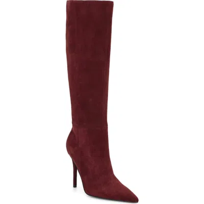 Nine West Cherri Faux Leather Knee High Boot In Red