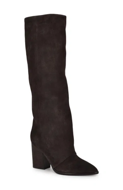 Nine West Chicke Pointed Toe Knee High Boot In Brown