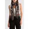 Nine West Chiffon Scarf In Brown
