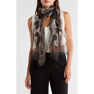 Nine West Chiffon Scarf In Brown