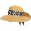 Nine West Classic Flip Up Bow Floppy Hat In Green