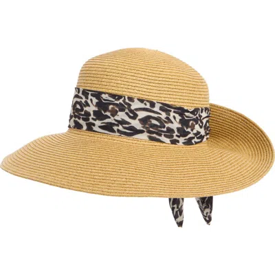 Nine West Classic Flip Up Bow Floppy Hat In Green