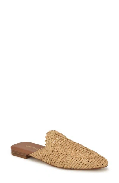 Nine West Women's Cleigha Casual Slip-on Flat Mules In Light Natural