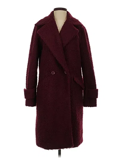 Pre-owned Nine West Coat In Burgundy
