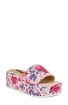 Nine West Copen Platform Sandal In Pink Mystic Garden