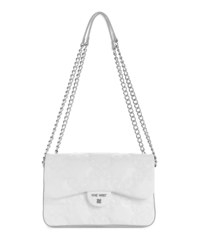 Nine West Cosette Flap Convertible Crossbody Bag In White