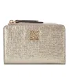 Nine West Cramer Zip Around Card Case In Silver