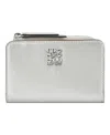 Nine West Cramer Zip Around Card Case In Silver