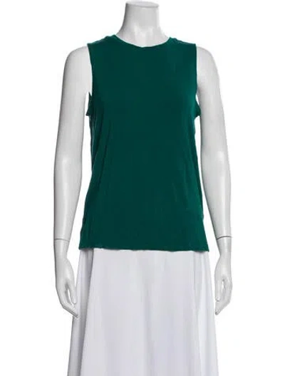 Pre-owned Nine West Crew Neck Sleeveless Top In Blue