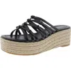 Nine West Cristy3 Womens Slip On Square Toe Strappy Sandals In Black