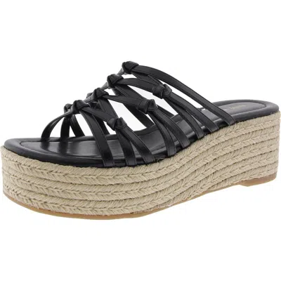 Nine West Cristy3 Womens Slip On Square Toe Strappy Sandals In Black