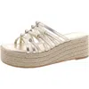 Nine West Cristy Espadrille Wedge Sandal In Gold