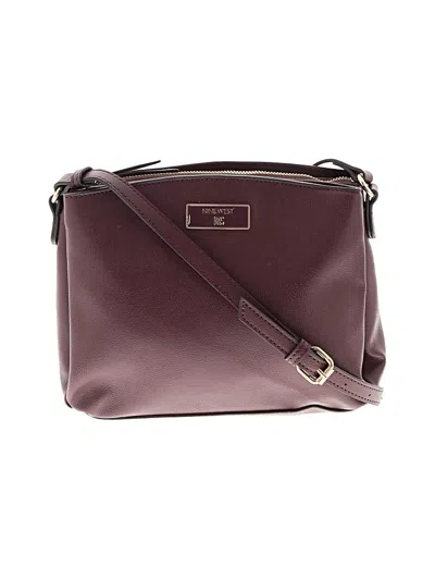 Pre-owned Nine West Crossbody Bag In Burgundy