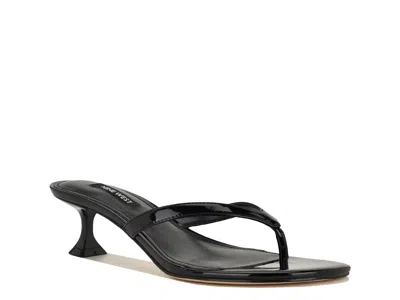 Nine West Cruise Kitten Heel Flip Flop In Black