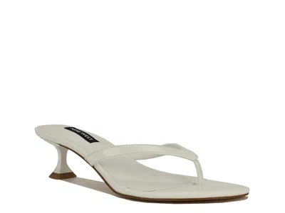 Nine West Cruise Kitten Heel Flip Flop In White