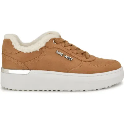 Nine West Cuddly Platform Sneaker In Cognac