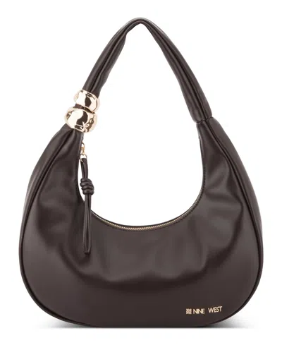 Nine West Daciana Evening Faux Leather Shoulder Bag In Espresso