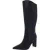 Nine West Danee Womens Solid Pointed Toe Knee-high Boots In Black