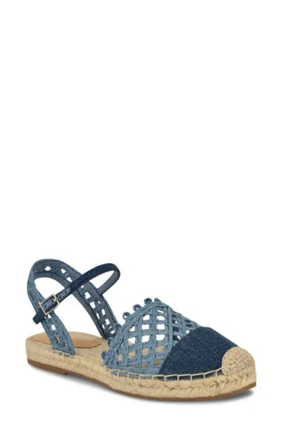 Nine West Darby Sandal In Blue Denim