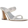 Nine West Darlbh 7 Womens Slip On Rhinestone Heels In White