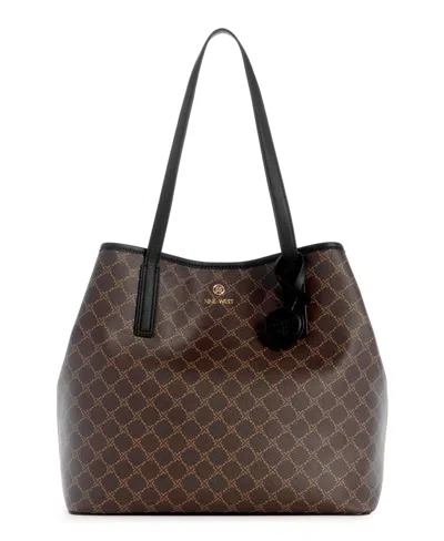 Nine West Delaine 2 In 1 Tote Bag In Brown Black