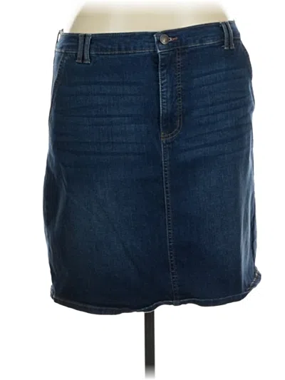 Pre-owned Nine West Denim Skirt In Blue