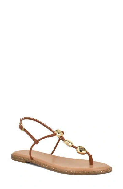 Nine West Derika T-strap Sandal In Brown