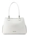 Nine West Designer Donella Carryall Medium Shoulder Bag In Optic White