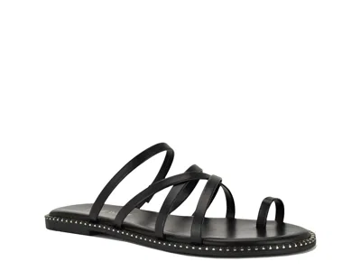 Nine West Digen Toe Loop Sandal In Black