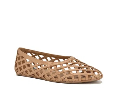 Nine West Dippy Woven Flat In Nude