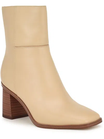 Nine West Dither Womens Zipper Square Toe Ankle Boots In Multi