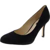 Nine West Kuna Womens Leather Slip On Pumps In Black