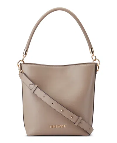 Nine West Donella Crossbody Bucket Bag In Dark Mushroom