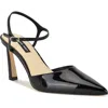 Nine West Dres Ankle Strap Pointed Toe Pump In Black