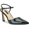 Nine West Dres Ankle Strap Pointed Toe Pump In Blue