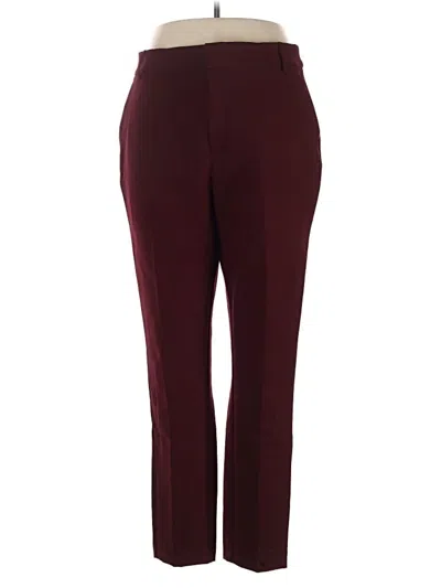 Pre-owned Nine West Dress Pants In Burgundy