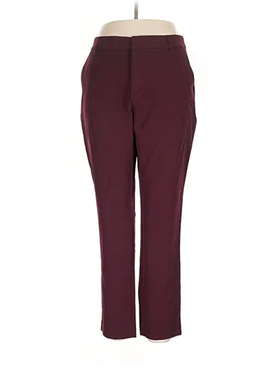 Pre-owned Nine West Dress Pants In Burgundy