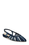 Nine West Duria Slingback Flat In Medium Blue 420