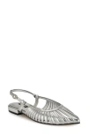 Nine West Duria Slingback Flat In Silver 040