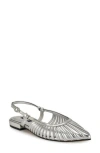 Nine West Duria Slingback Flat In Silver