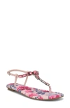 Nine West Dynasti Sandal In Pink Floral