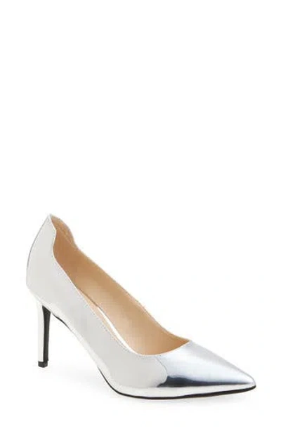 Nine West Edden Pointed Toe Pump In Silver