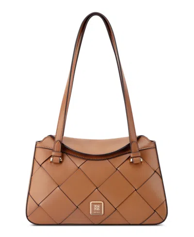 Nine West Eleanora Medium Shoulder Bag In Brandy